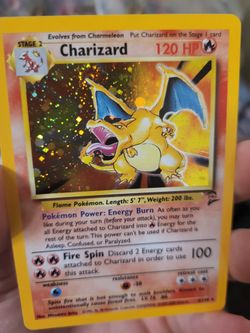 Charizard Base Set 2 Holo Swirl 4/102 Pokémon 