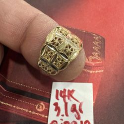 14K Solid Gold Wedding Ring 3.1Gr Size 10