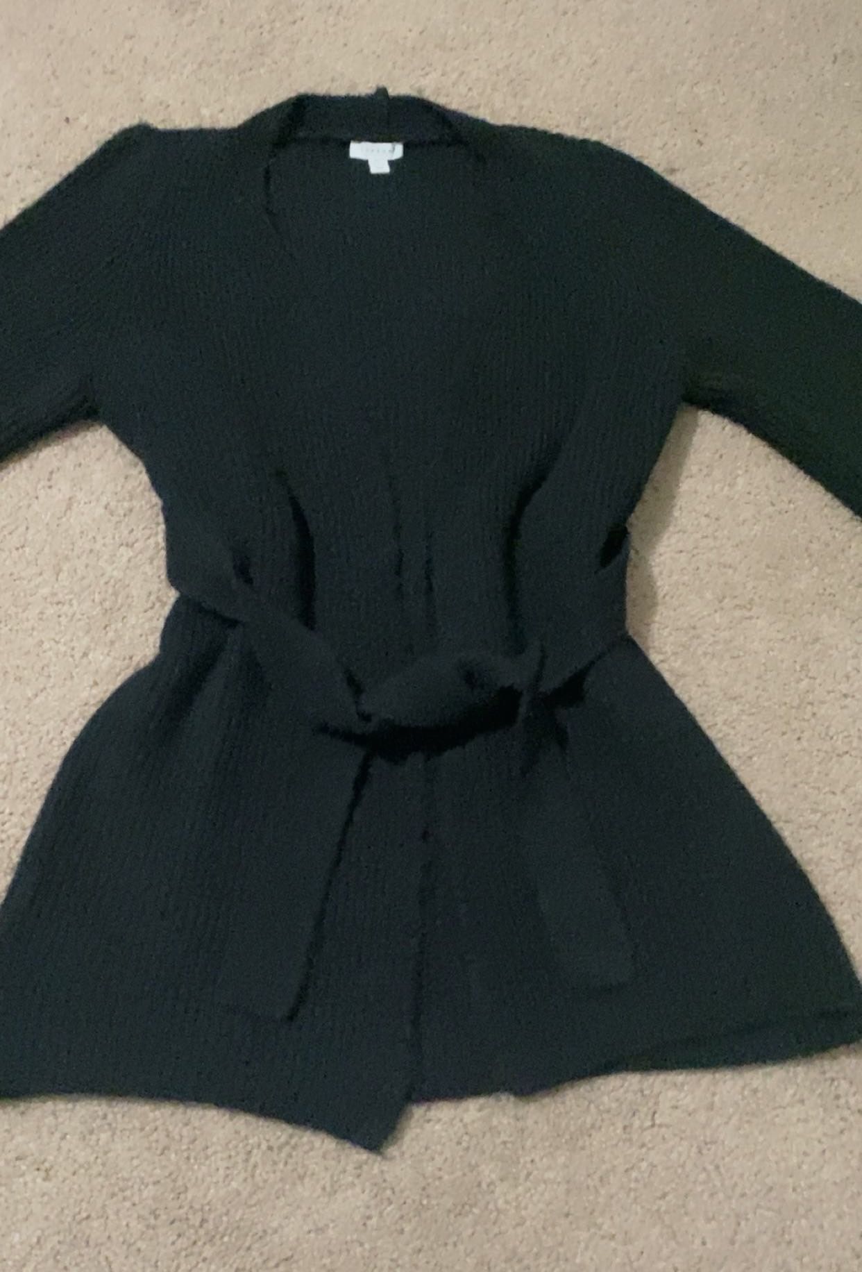 Black Throw-over Winter Cardigan