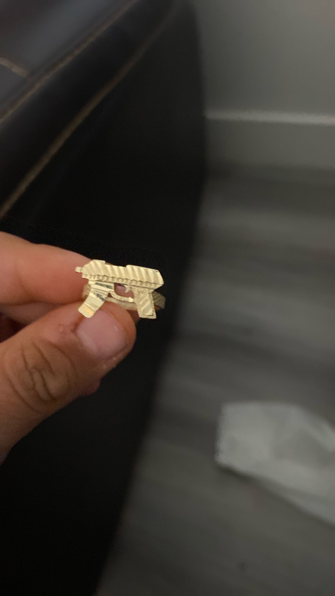 Gun Gold Ring 10 carat