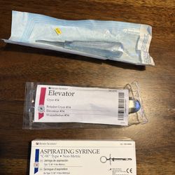 Dental Henry Schein Syringe and Elevator 