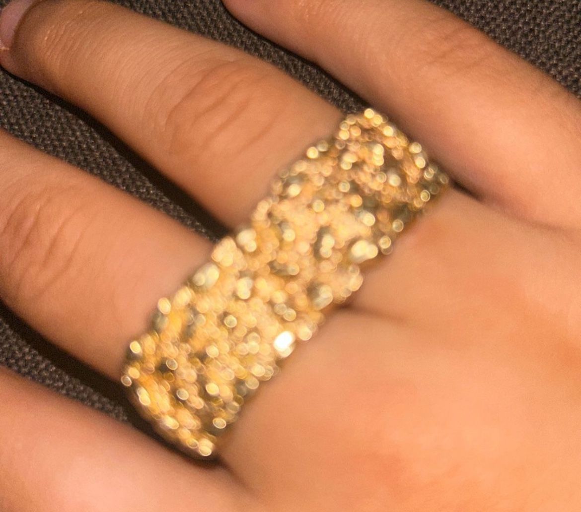 2FINGER GOLD NUGGET RING
