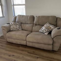 Comfortable 2-Seater Reclining Sofa with Massager- Great Condition!