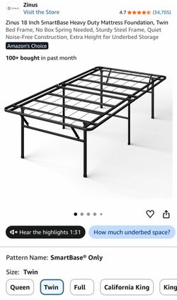 Zinus 18 Inch SmartBase Twin Bed Frame