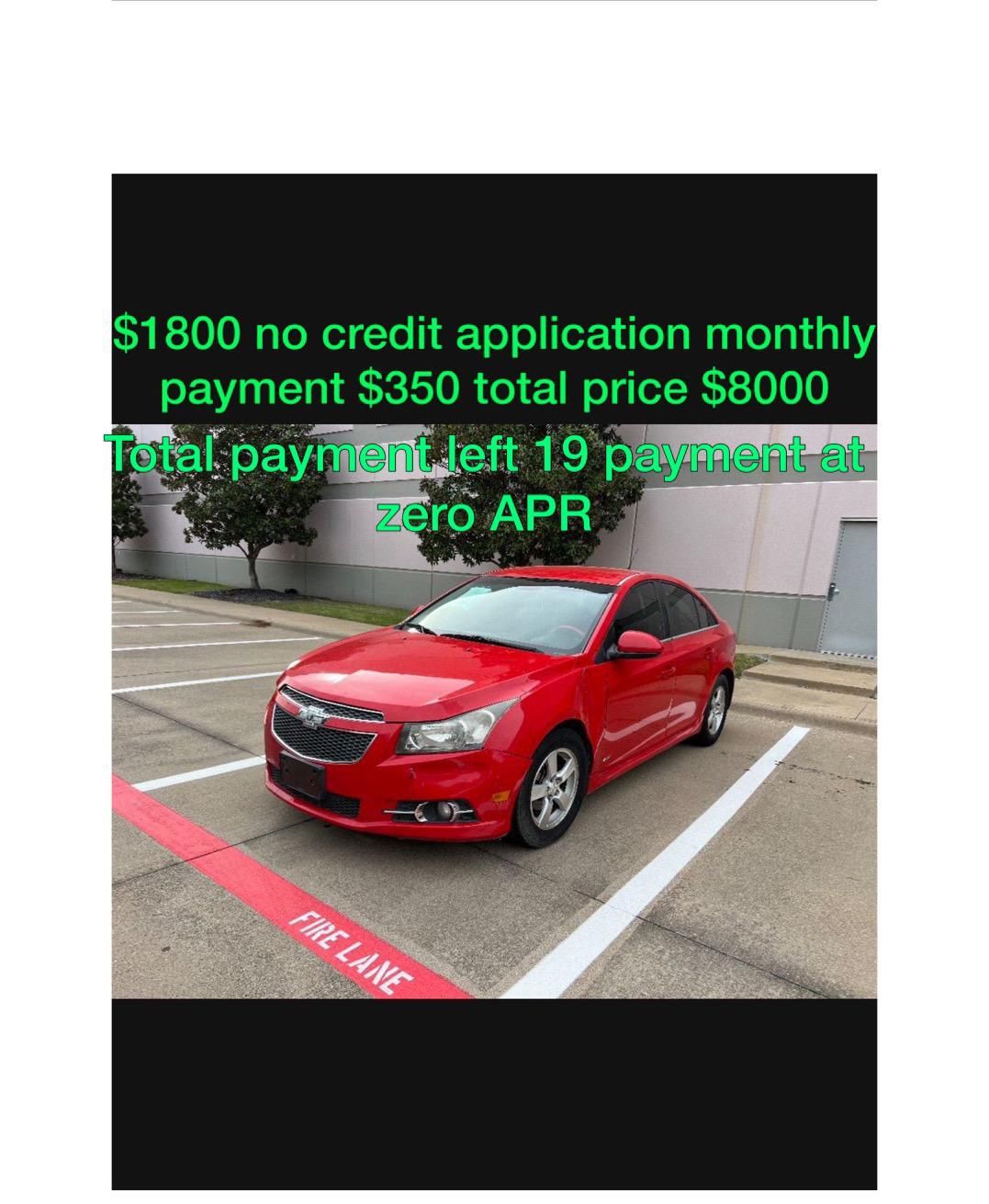 2016 Chevy Cruz No Credit Application