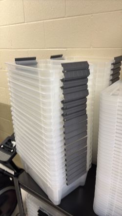 Small Storage Tote(1 Each) with Lid and Snap Shut Lid