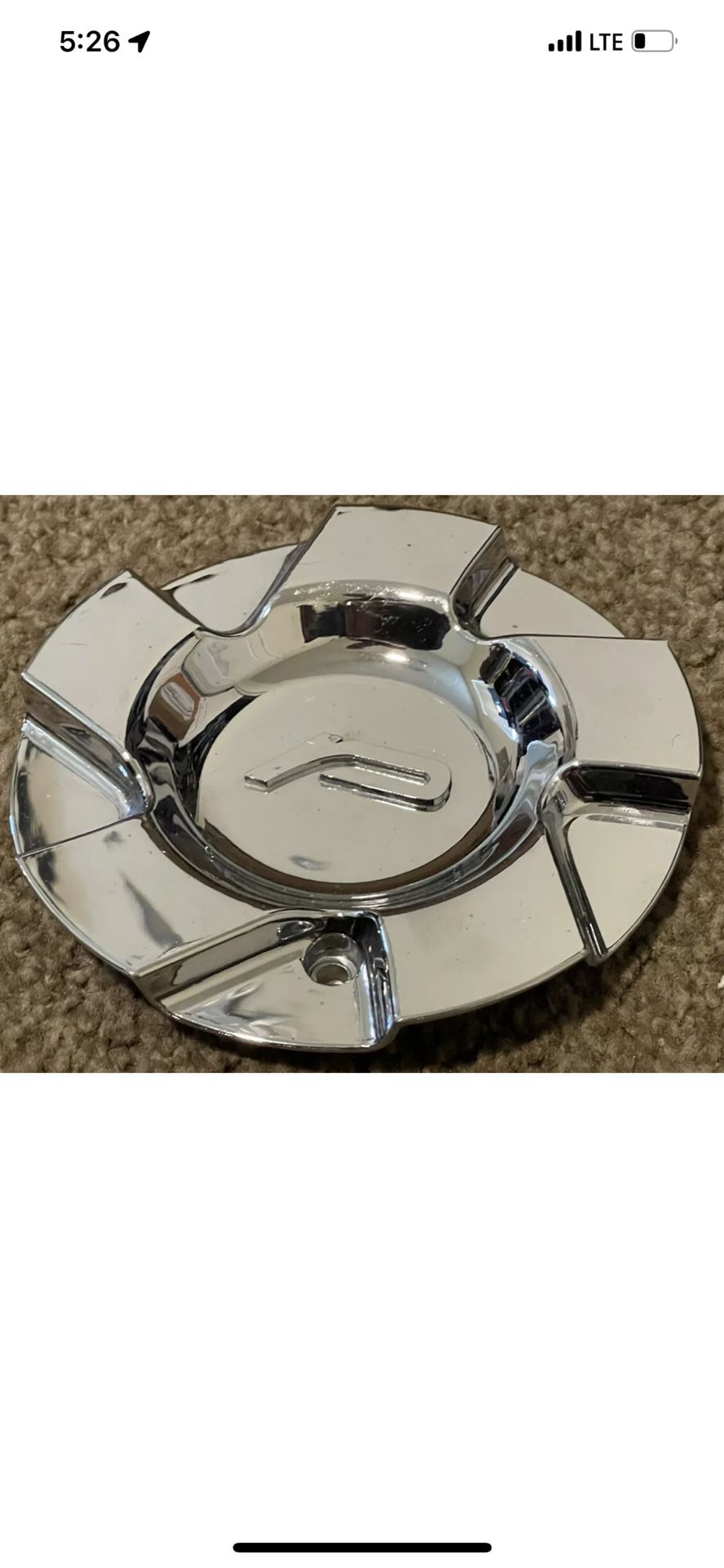 PACER C-5005CAP Chrome Wheel Center Cap Bolt On Custom Rim Hubcap Lug Cover Used