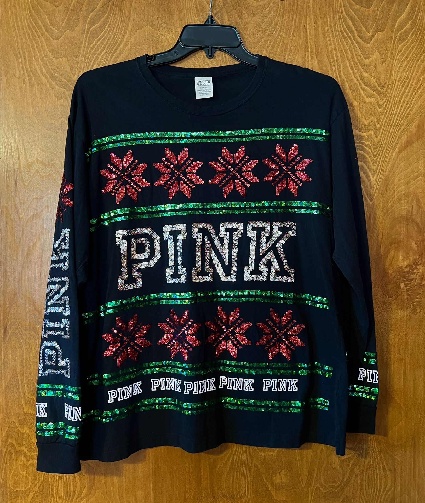 RARE Victoria's Secret PINK Sequin Christmas Top