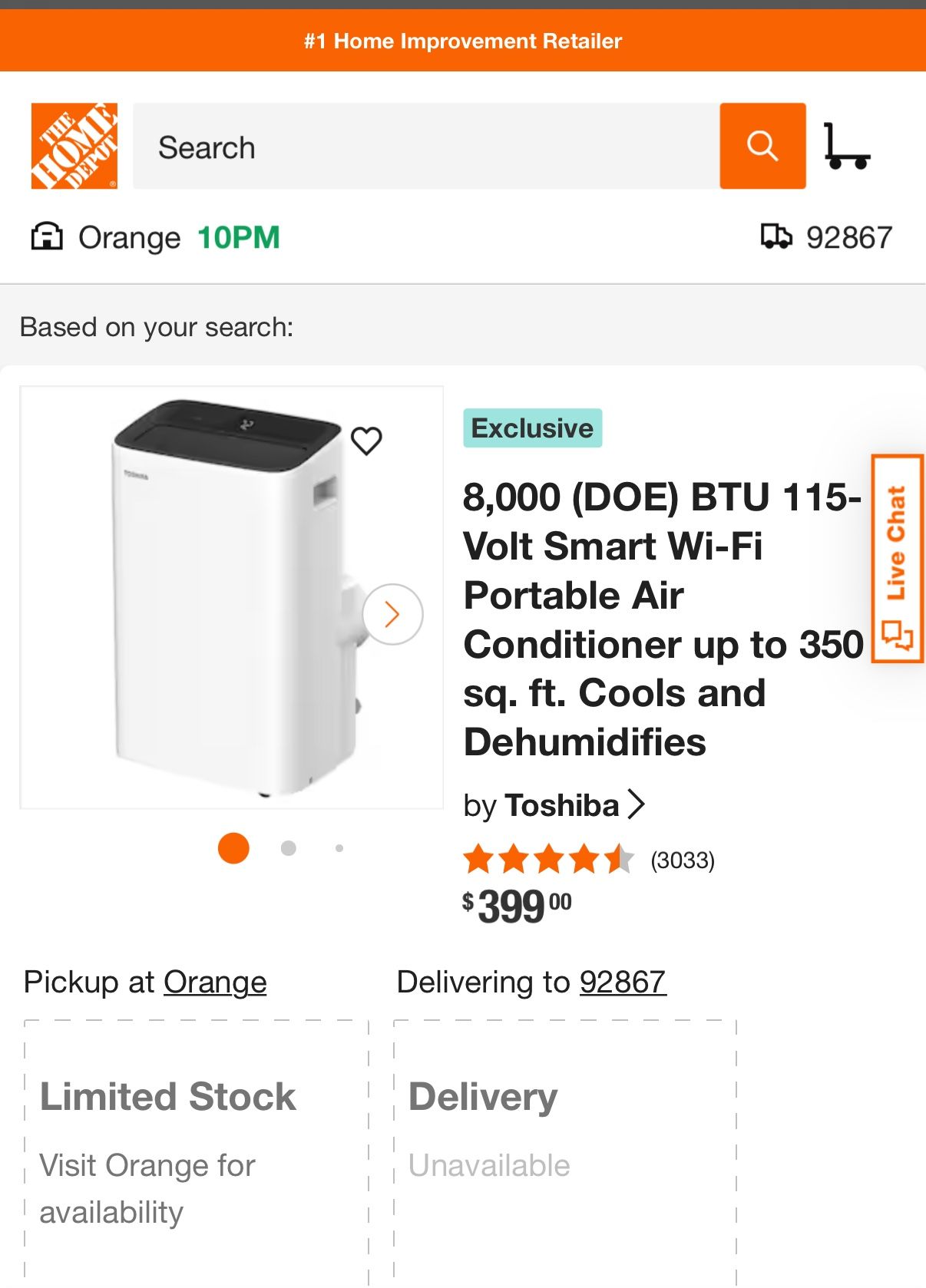 Toshiba Portable A/C Unit