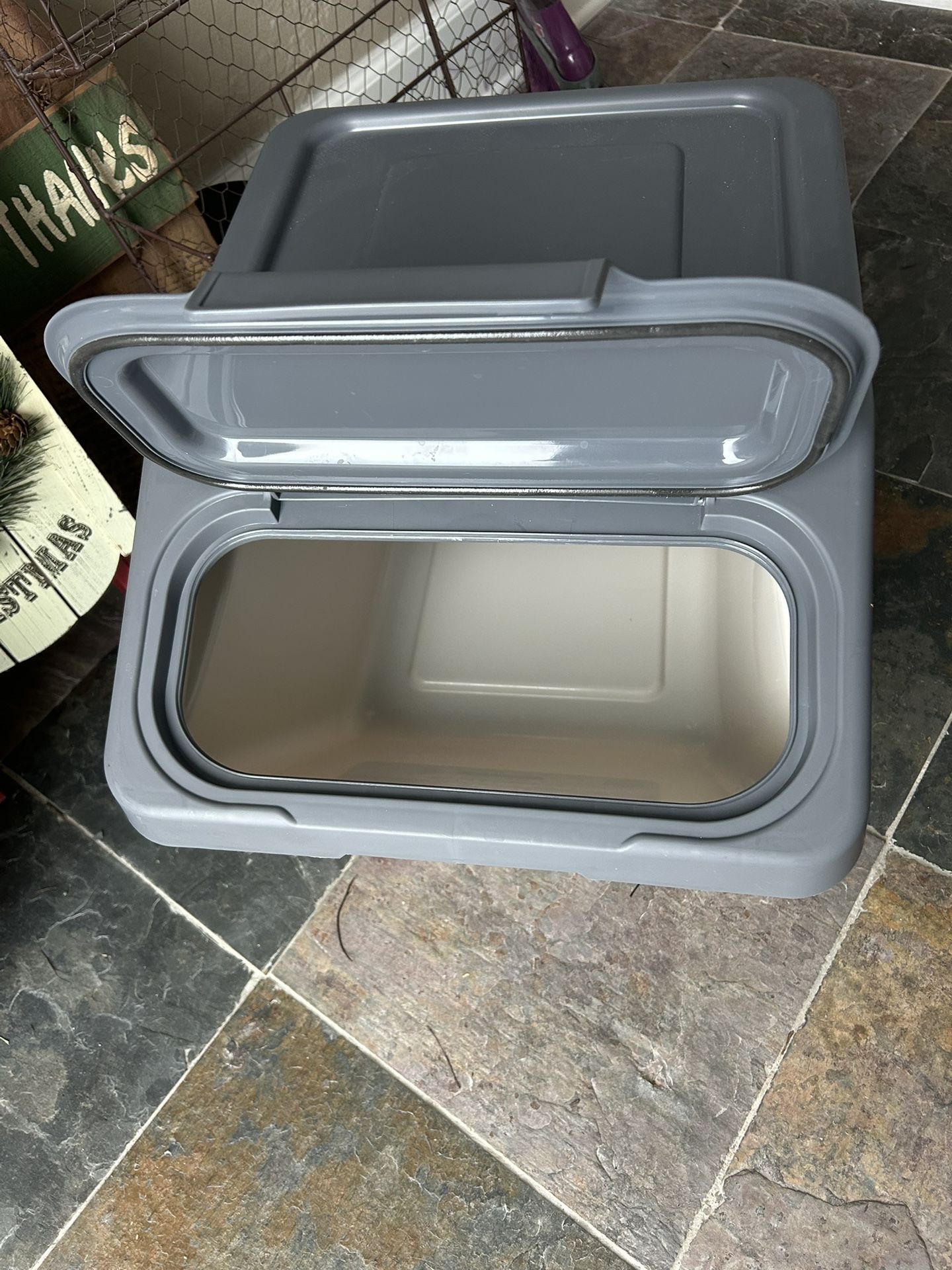 Almost new pet food container