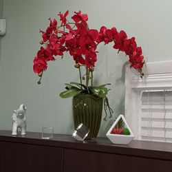 Artificial Orchid Plant Decor