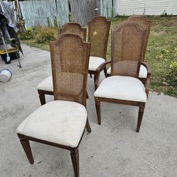 6 Cane back chairs