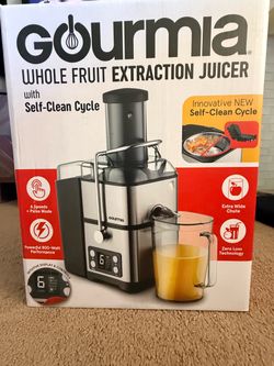 Gourmia 6 Speed Wide Mouth Juice Extraction with Self-Clean: Stainless Steel Juicer, 800W