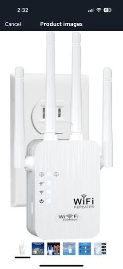 WiFi Extender Signal Booster for Home - 1200Mbps Dual Band, Covers 12850 Sq Ft & 108 Devices, Long Range Internet Booster with Ethernet Port, Easy Set