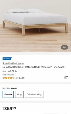 2 left!!! Resident Bamboo Platform Bed Frame Queen Size (Brand New in Box)