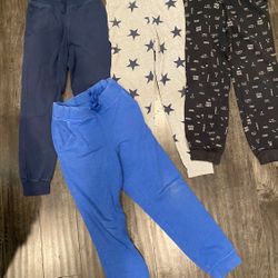 Sizes 8, 8-9, 8/10 Boys Joggers Used . Middle One Light Stains Not As Visible In Person As Photo  $10 All!