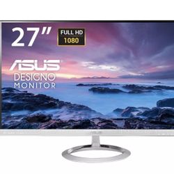 Two ASUS 27’ FHD 1080p IPS Monitors MX279H with VESA Adapters