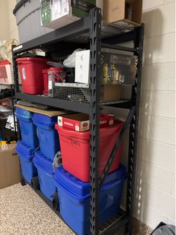 Heavy duty steel shelving unit