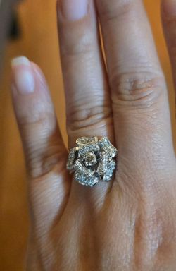Natural Diamond 1.12 Carat  18k Japan Gold Size 6 Open for layaway