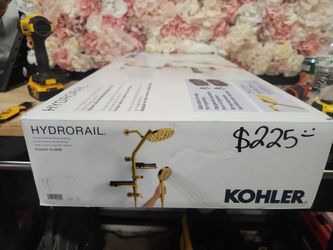 KOHLER
HydroRail 5-Spray Shower Column Kit with Hand Shower and Fixed Showerhead in Vibrant Brushed Moderne Brass
