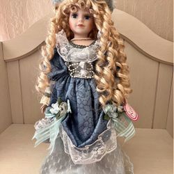 DOLL- Kinnex Victorian Porcelain Doll 18” 