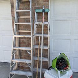 Lot Of 2 Ladders  And More 