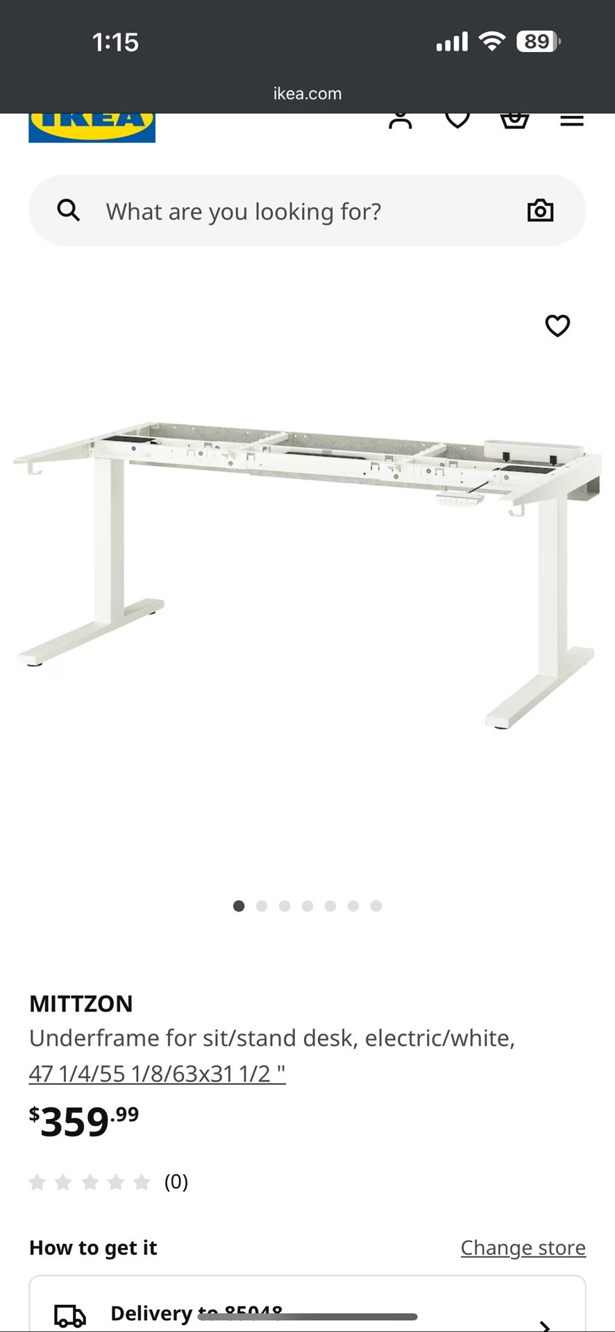 Ikea Mittzon standing legs