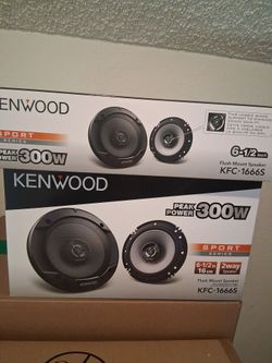 KENWOOD 2 PAIRS 6.5 INCH 2 WAY 300 WATTS CAR SPEAKER