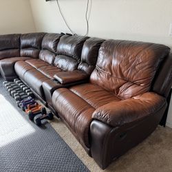Couch Leather Sectional