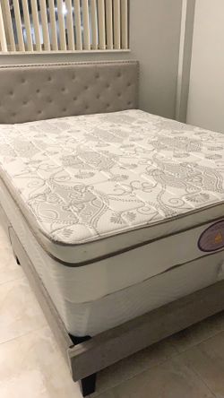 New queen mattress and box spring 2 pc bed frame is not included