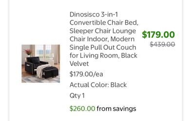 Convertible Chair Bed