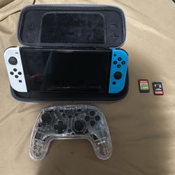 Switch Oled With 2 Games 