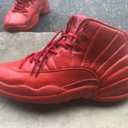 Men’s Jordan Retro 12 OG “Gym Red” Custom Beaters Size 11