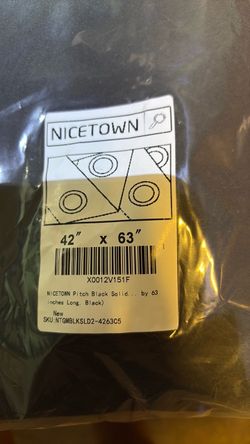 NICETOWN Pitch Black Blackout Curtain Panel 42x63