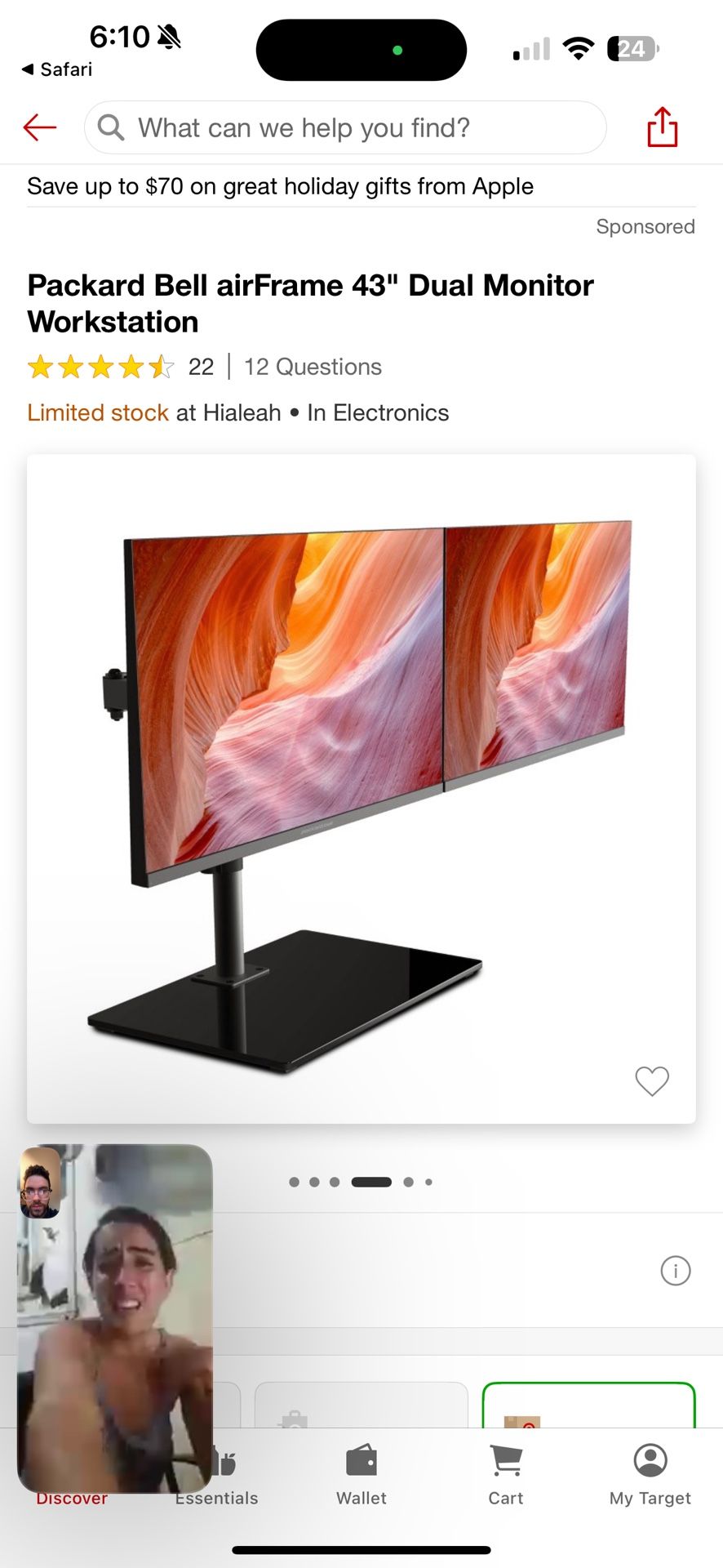 24 Inch Monitor 1920 x 1080 Resolution 75Hz Refresh Rate 5MS Response Time - 2