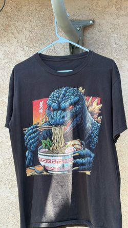 Japanese Godzilla eating Ramen T-shirt