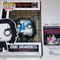 MARK DACASCOS SIGNED AUTOGRAPHED ERIC DRAVEN W/CROW FUNKO POP #1429 JSA COA RARE