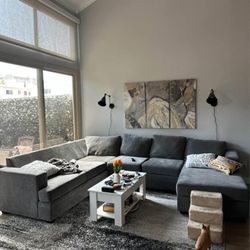Living Spaces Sectional Couch 