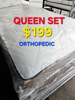 Queen set $199 >> set  ** Mattress And Box Spring
