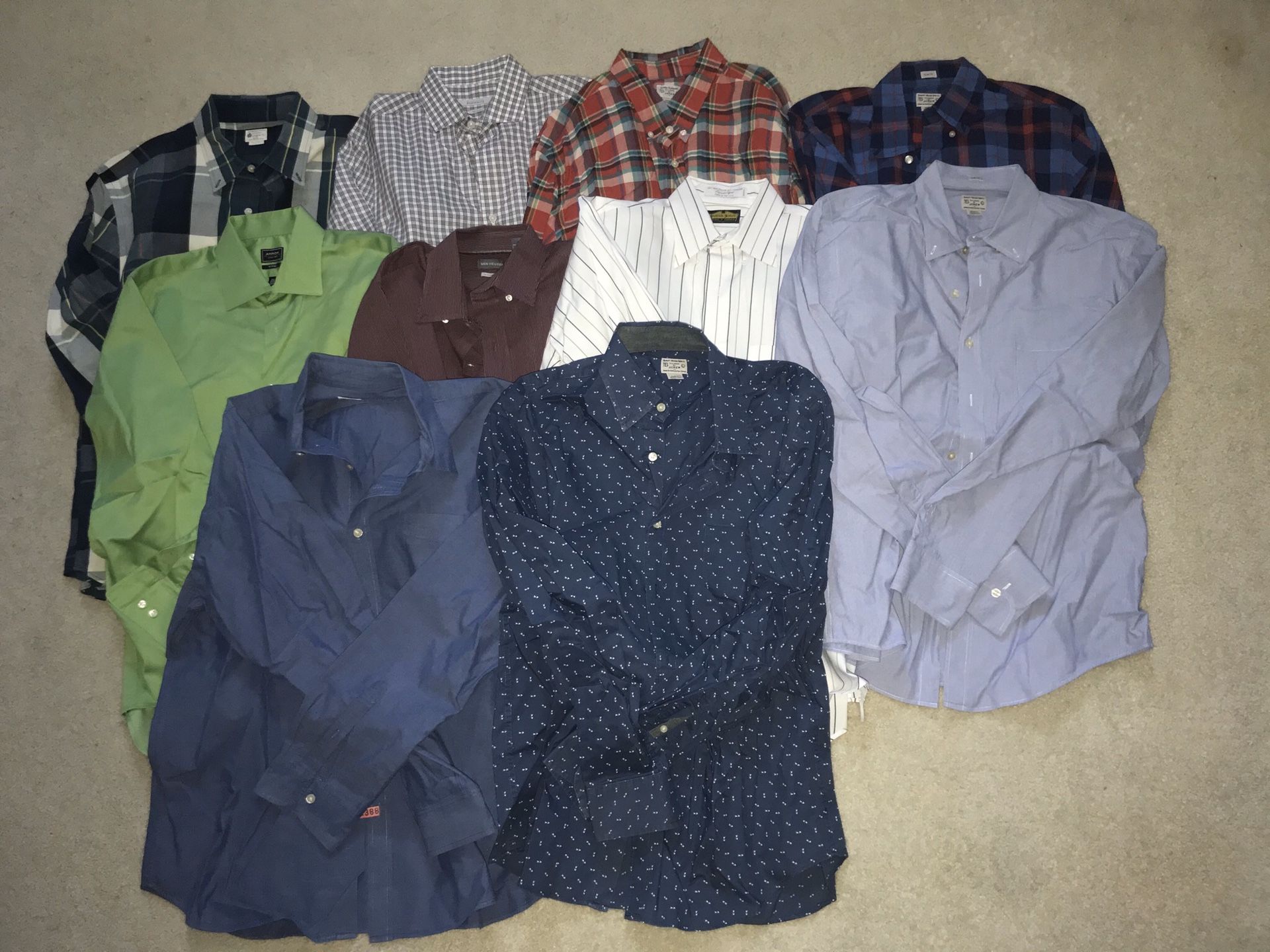 Men’s long sleeve button down bundle (10)