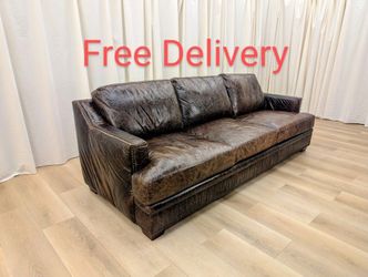 Top Grain Leather Sofa Couch Free Delivery