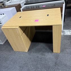 (Open box ) L-Shaped Dressing Table with 2 Drawers, Shelves, Extendable Vanity Desk with Cabinets, Wood Vanity Dresser Makeup Desk, Folding Desktop fo