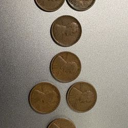 Group of early day wheat pennies