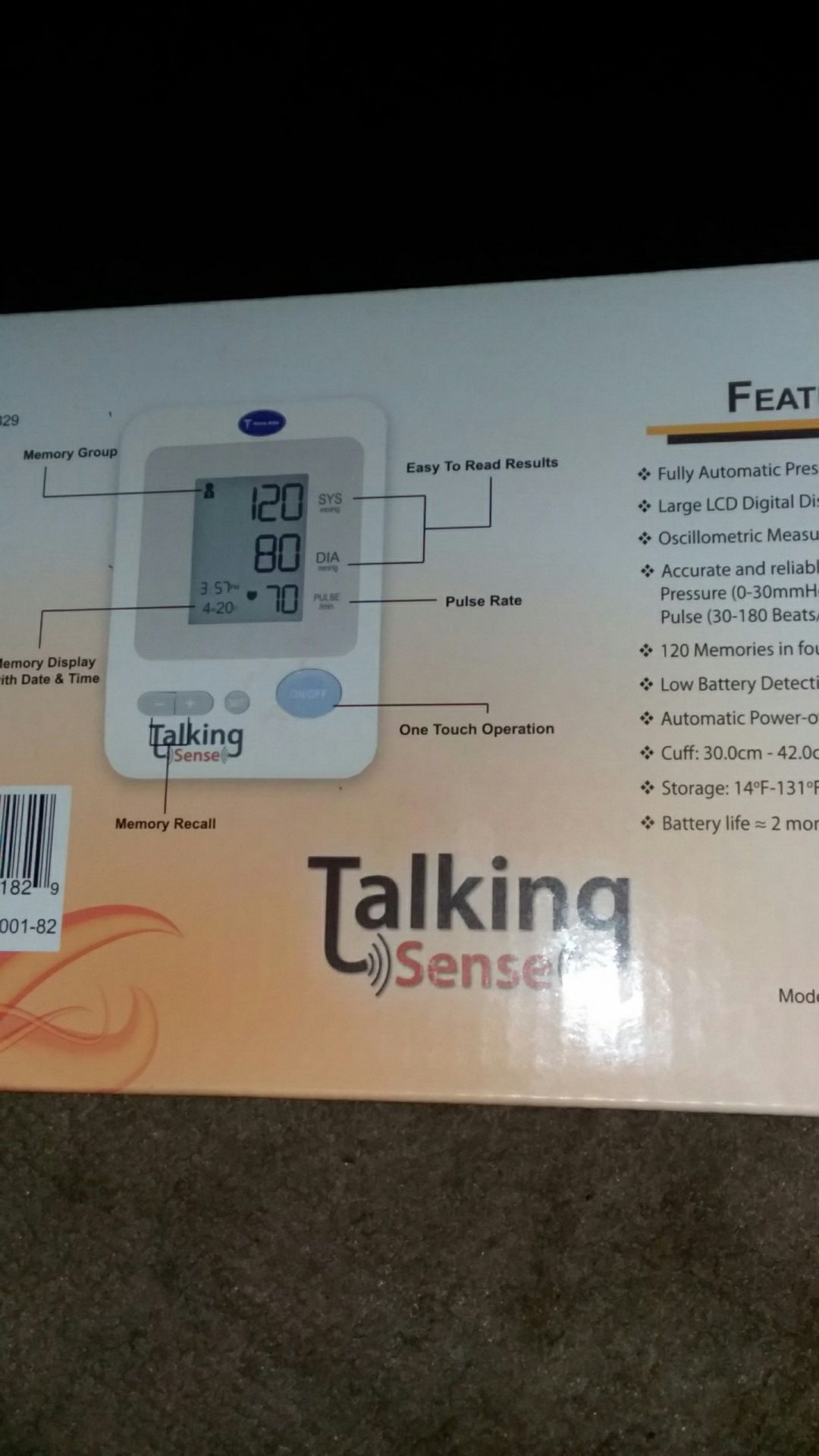 talking sence xl talking blood pressure monitor