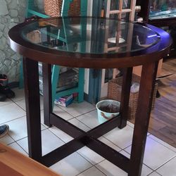 Glass Table And Stools