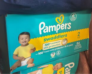 Pampers swaddlers size 2 diapers 84 ct