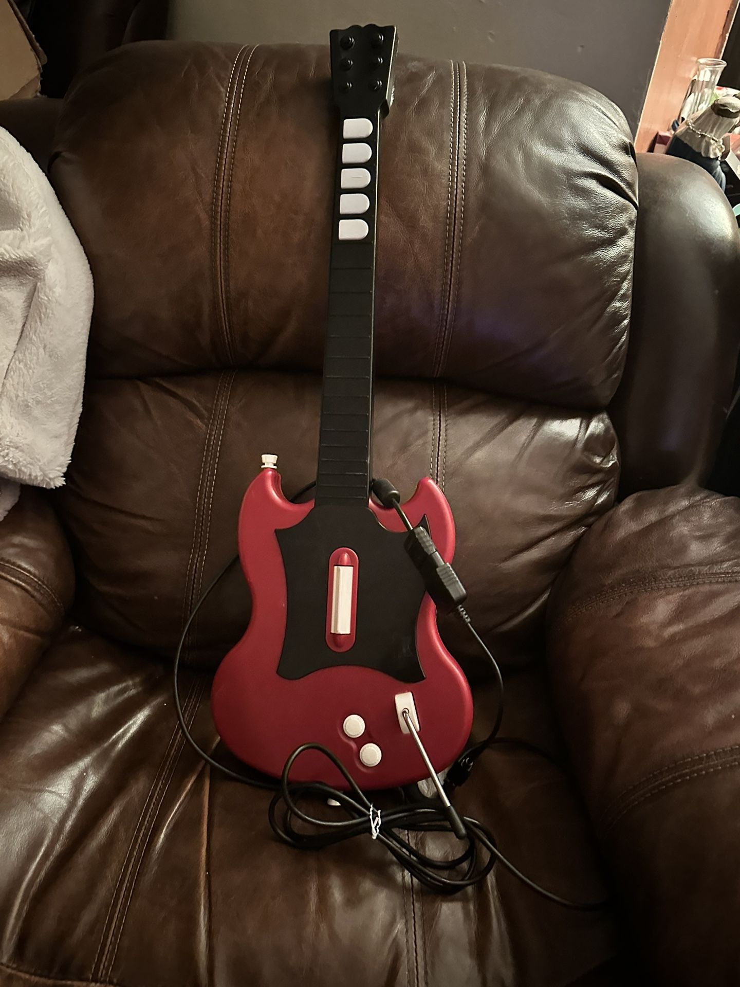 Red Octane PS2 Guitar Hero with USB Adapter for PC/Clone Hero