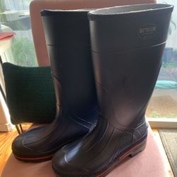 Navy Rain boots Size 9