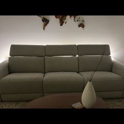 Living Spaces Top Of The Line Motorized Reclining Couch