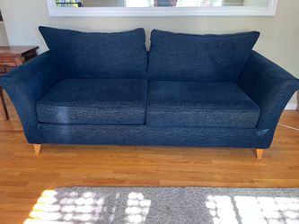 7Ft contemporary blue sofa/couch
